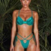 Women Bikini Swimsuit Teal Lace Up Straps Neck Summer Sexy Swimwear -Dresses Store 39e3bcb3 4102 496c 85ad df32ae61afe2