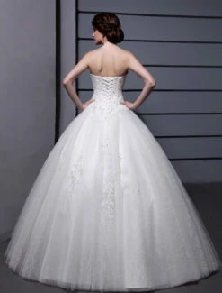 Ivory Princess Ball Gown Wedding Dress Sweetheart Neckline Tulle Beaded Bridal Dress Free Customization -Dresses Store 3f964091 f7d7 4b2d a789 adbbb0bfbf19