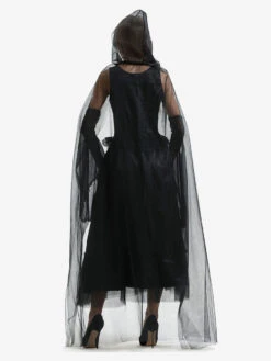 Halloween Witch Costumes For Women Black Long Tulle Dress Cloak Polyester Holidays Costumes Full Set -Dresses Store 4e22448a 4492 44b5 b55a 8c991a2ea74f