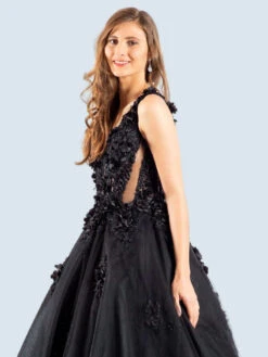 Black Wedding Dresses A-Line Sleeveless Cut Out Lace With Train Bridal Gown Free Customization -Dresses Store 53f93800 ec4c 4ee1 a8a7 db5238f7ebb3 e8298712 af27 4c5d 8e27 831565e0ac88