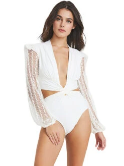 One Piece Swimsuits Long Sleeves V-Neck Sexy Women Swimwear -Dresses Store 60b9f6f8 e1b4 4dff ad3e 6468a1a7b1d6