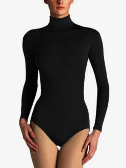 Black Ballet Dance Costume Shaping Lycra Teddies For Women
