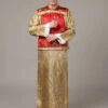 Halloween Chinese Costume Gold Qing Dynasty Long Gown With Waistcoat And Hat For Men -Dresses Store 75d9cd5f a908 42fa 9e55 a50a59245e95
