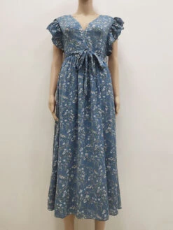 Printed Layered Casual V-Neck Midi Dress -Dresses Store 83ee75f6 ba83 4874 abb0 ad1450730eb3