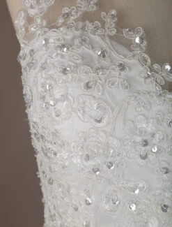 Wedding Dresses 2023 A Line Illusion Neck Sleeveless Floor Length Lace Beaded Tulle Boho Bridal Gowns -Dresses Store 874d9bf4 f510 45b8 aa9f a967731abfc4