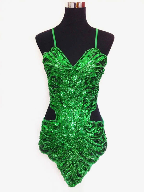 Dance Costumes Latin Dancer Dresses Women Glitter Royal Blue Sequin Latin Dancing Clothing Hallloween 8 Dance Costumes Latin Dancer Dresses Women Glitter Royal Blue Sequin Latin Dancing Clothing Hallloween - Image 6