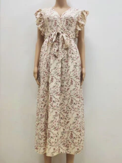 Printed Layered Casual V-Neck Midi Dress -Dresses Store 9f78cb22 689d 495c be87 4db467737b54