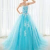 Blue Wedding Dress Lace Applique Tulle Court Train Strapless Sweetheart Lace-Up A-Line Bridal Gown -Dresses Store Blue Wedding Dress Lace Applique Tulle Court Train Strapless Sweetheart Lace up A line Bridal Gown 632839 3179473