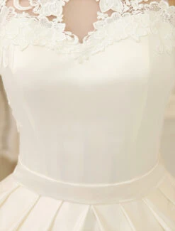 Ivory Princess Ball Gown Wedding Dress Jewel Neckline Bow Floor Length Satin Bridal Dress Free Customization 21 Ivory Princess Ball Gown Wedding Dress Jewel Neckline Bow Floor Length Satin Bridal Dress Free Customization -Dresses Store Ivory Ball Gown Jewel Neck Bow Floor Length Satin Bridal Wedding Gown 421809 2052385