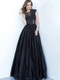 Dresses Store 16 Gothic Black Wedding Dresses A-Line Sleeveless Backless Bows Zipper With Train Bridal Gown Free Customization