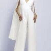 Ivory Bridal Jumpsuit 2023 Ankle-Length A-Line V-Neck Long Sleeves Wedding Jumpsuit Free Customization -Dresses Store ac70a061 7885 4103 bae5 db8af2961ef7