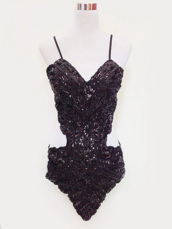 Dance Costumes Latin Dancer Dresses Women Glitter Royal Blue Sequin Latin Dancing Clothing Hallloween 6 Dance Costumes Latin Dancer Dresses Women Glitter Royal Blue Sequin Latin Dancing Clothing Hallloween - Image 4