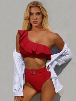 Ruffles One Shoulder Two Piece Swimsuits -Dresses Store c6722c49 dafa 404b 86c2 99dc9e9bf5c2