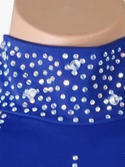 Latin Dance Costume Blue Women's Rhinestones High-slit Bodycon Sexy Polyester Dress Dancing Costume -Dresses Store c95a3f45 af2d 4468 bec9 b9221dd00f89