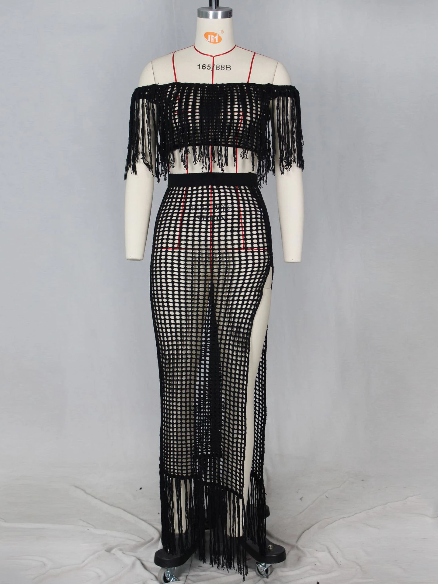 Women Cover Ups Rose Cut Out Bateau Neck Irregular Acrylic Summer Beach Swimwear 8 Women Cover Ups Rose Cut Out Bateau Neck Irregular Acrylic Summer Beach Swimwear - Image 6