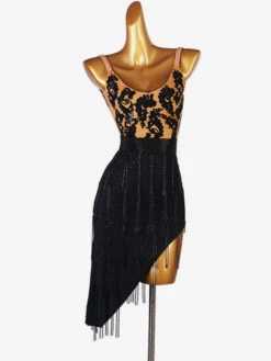Latin Dance Costume Black Women's Lycra Spandex Dress Dancing Wear