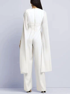 Ivory Bridal Jumpsuit 2023 Ankle-Length A-Line V-Neck Long Sleeves Wedding Jumpsuit Free Customization -Dresses Store e869406a dc8d 4bd1 8468 faca74543107