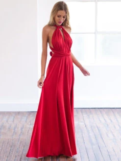 Birthday Sexy Maxi Dress Sleeveless Plunging Neck Backless Solid Color Evening Dress -Dresses Store f252d415 43dd 4361 9d54 c93ded045805