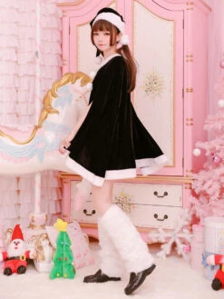 Christmas Costume Santa Claus Red Women Long Sleeve Dress And Hat Halloween -Dresses Store fad81936 5ee0 478a 83ab 919a96e751a3