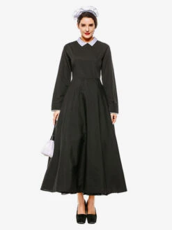 Halloween Costumes Woman's Maid Black Dress Apron Cotton Halloween Holidays Costumes -Dresses Store fe073c11 a43d 449a 8d72 e34ab839bb2b